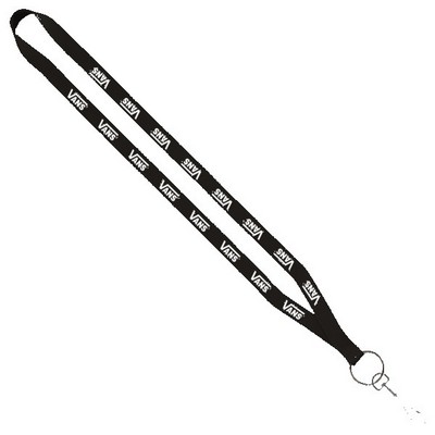 1/2" Polyester Lanyard with Sewn Metal Swivel Snap Hook
