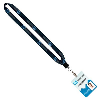3/4" Sublimated Lanyard with 4" x 6" ID Badge